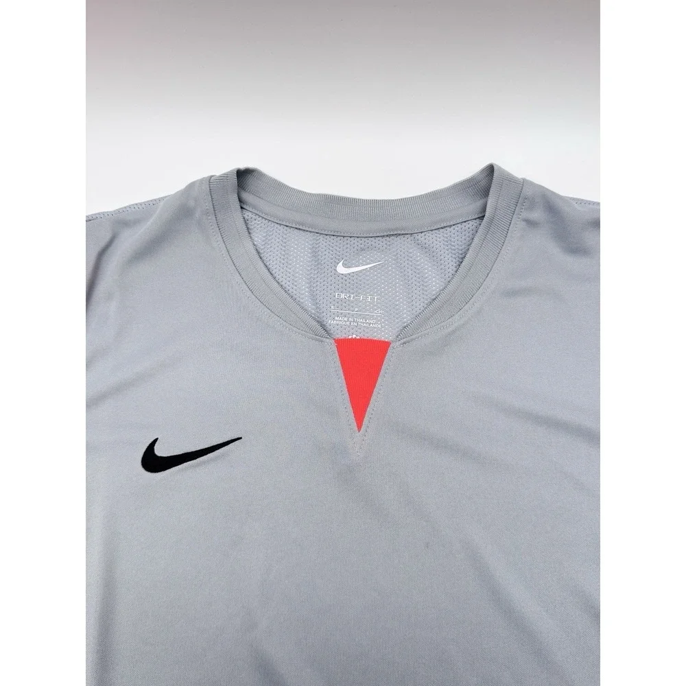 Nike Dri Fit Women's Small Shirt Football/Soccer Jersey, Gray And Red